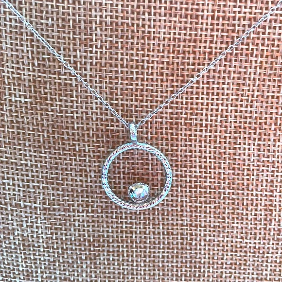 ❤️“GIANI BERNINI” STERLING SILVER CABLE CIRCLE PENDANT - Picture 3 of 5